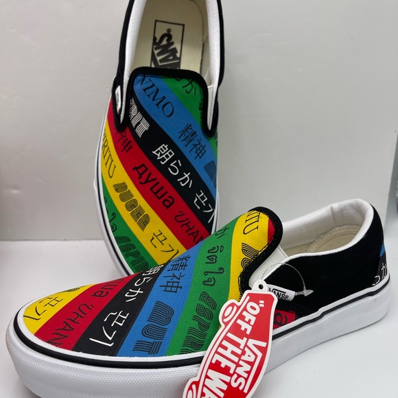 Vans Other - Vans Men’s Classic Slip-On (Vans
Spirit)Multi/True White Sneakers
VN0A4U38WK2